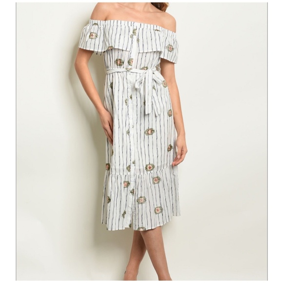 LAST ONE❗STYLE RACK Nordstrom Embroider Midi Dress - Picture 8 of 13